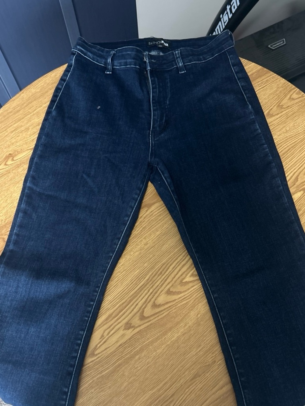 Fashion Nova Women Dark Indigo Flare Jeans